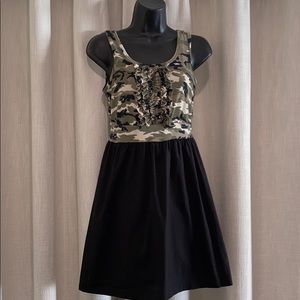 Camo print casual dress